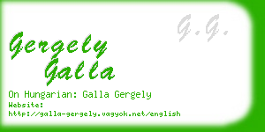 gergely galla business card